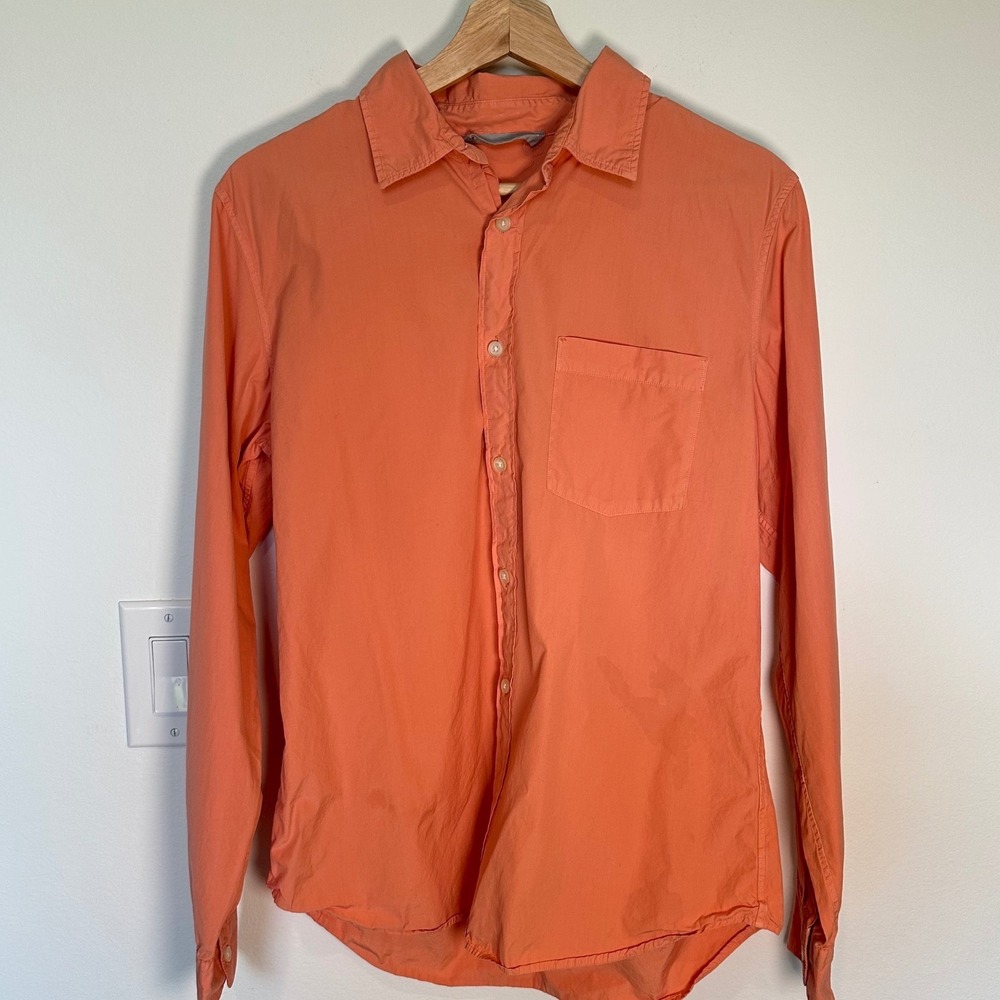 Everlane The Air Oxford Shirt Men's M Pink Salmon Cotton Old Money Heritage Wear